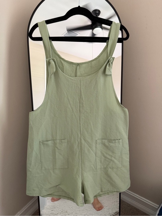 Amazon Pants - Amazon Light Green Sleeveless Romper Jumpsuit